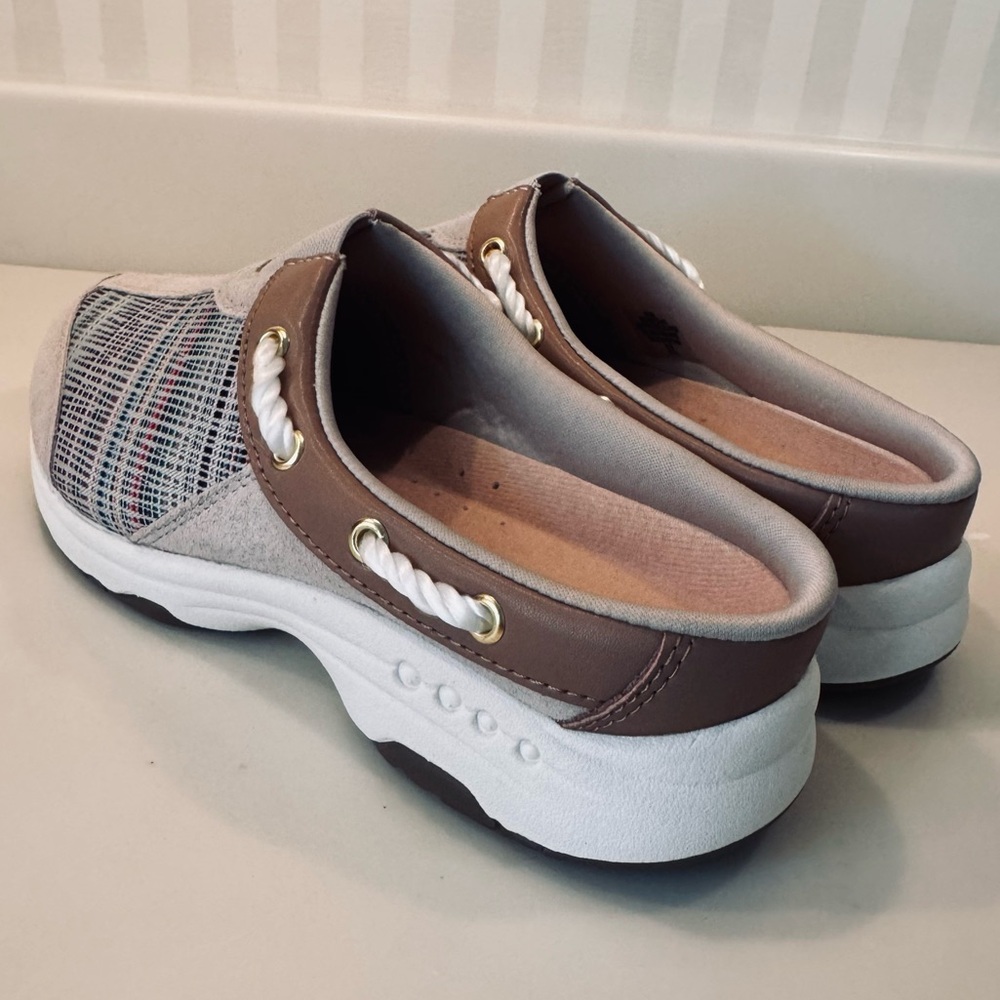 Easy Spirit Womens Travelport Striped Mules Nautical Slip On Clog Sneakers NWOT - Picture 9 of 16